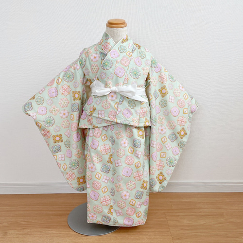 七五三着物被布セット（3歳着物）ハンドメイド着物 子供服