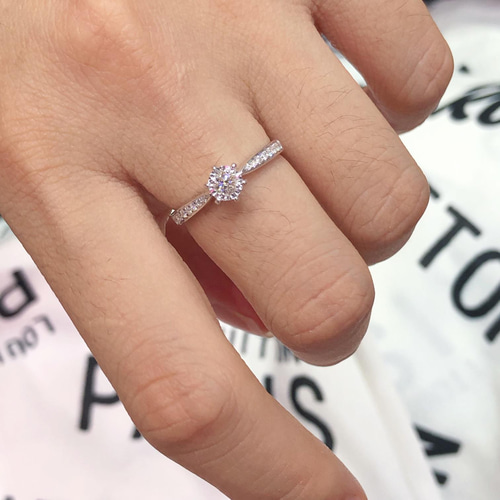 天然ダイヤモンドリング0.2ct k18 指輪・リング パール大好き(購入前に