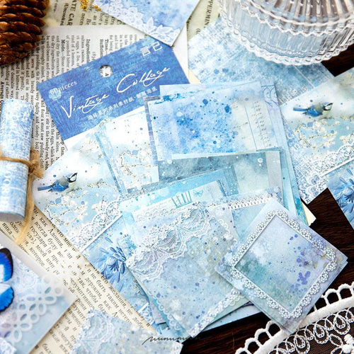 水彩風 デザインペーパーセット 60枚 under the sea [AU582] その他