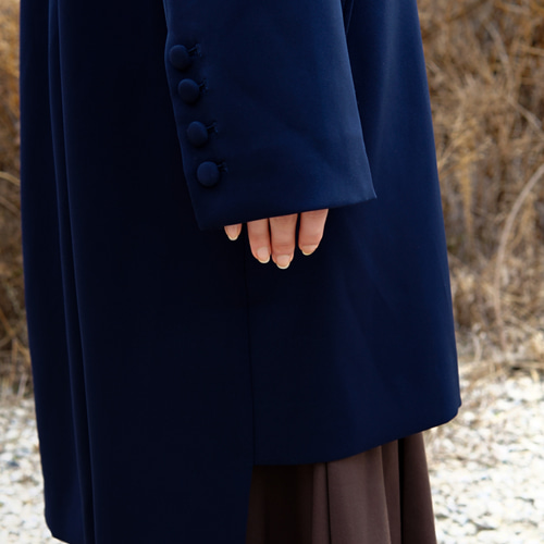 フラワー刺繍ロングコート / Navy コート MIYOLLY STUDIO 通販