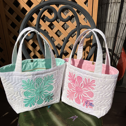 ハワイアンミシンキルトトートバッグ ハンドメイド 【公式通販】