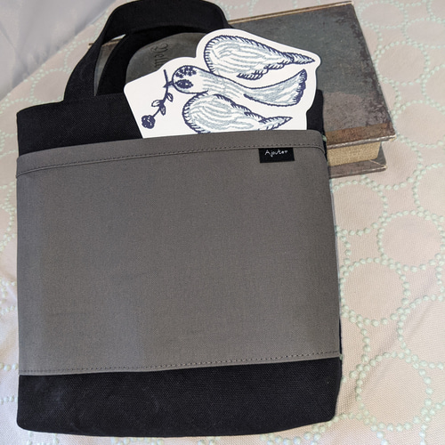 ミナペルホネントートbag【rosy/gray＆tambourime】ローズ＆タンバリン