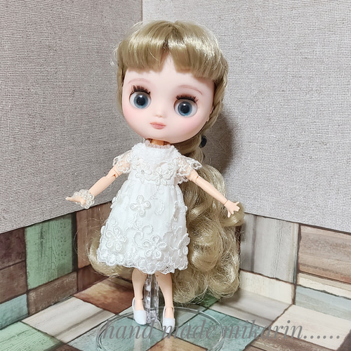 撮影用背景ボード（リネン×ブロック②）【ドールハウス】 その他人形