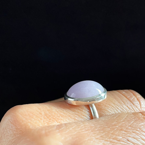 大粒!】9.56ct ラベンダー翡翠リング サイズ12号 シルバー950〈送料