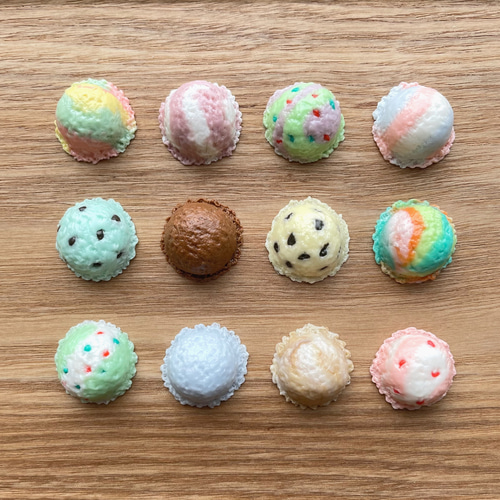 ミニチュアフード】12種類から選べる☆ アイスクリーム マグネット