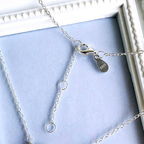 Silver925 ダブルリングネックレス シルバーアクセサリー スターリング