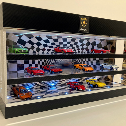 セール品！1/64展示30台可・SPチェック柄・USB電源ディスプレーBOX