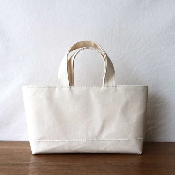 生成り 倉敷産8号帆布使用横長トートM【受注製作】 トートバッグ