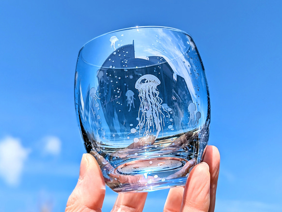 アクアリウムくらげ（青碧海月） グラス ART空（アートクー） 通販
