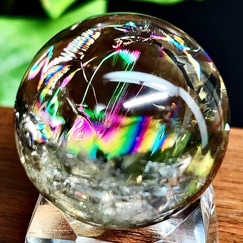 スモーキークォーツ 水晶 丸玉 アイリスクォーツ スフィア 【超美品