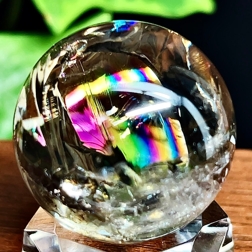 スモーキークォーツ 水晶 丸玉 アイリスクォーツ スフィア 【超美品
