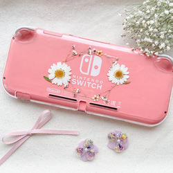 Nintendo Switch lite ハードケース 押し花 かすみ草 その他ケース