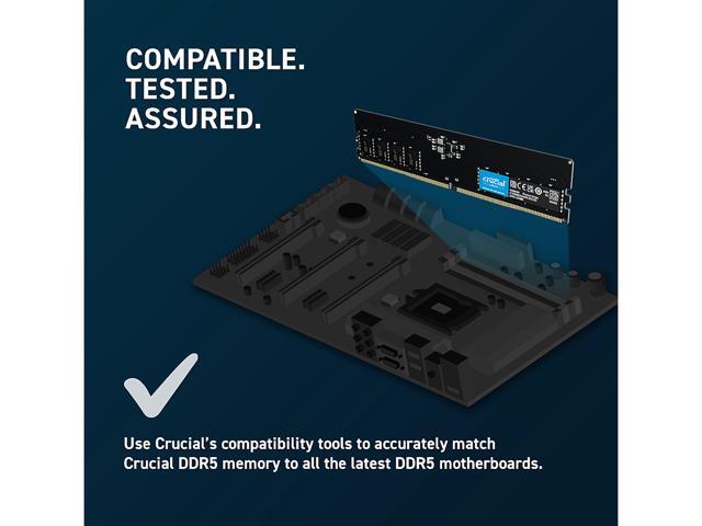NeweggBusiness - Crucial 64GB (2 x 32GB) 288-Pin PC RAM DDR5 4800