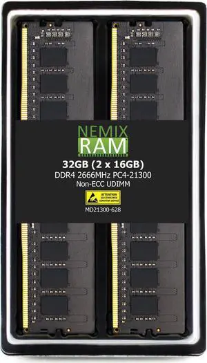 A-Tech 32GB (2x16GB) DDR4 2400MHz DIMM PC4-19200 UDIMM Non-ECC