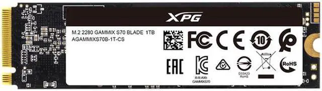 XPG GAMMIX S70 Blade M.2 2280 1TB PCI-Express 4.0 x4, NVMe 1.4 3D