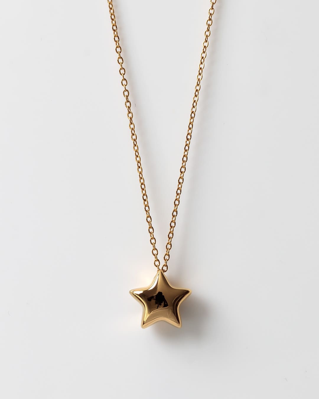 2/20(金)20:00～再入荷】【18KGP】ぷっくりスターモチーフステンレス