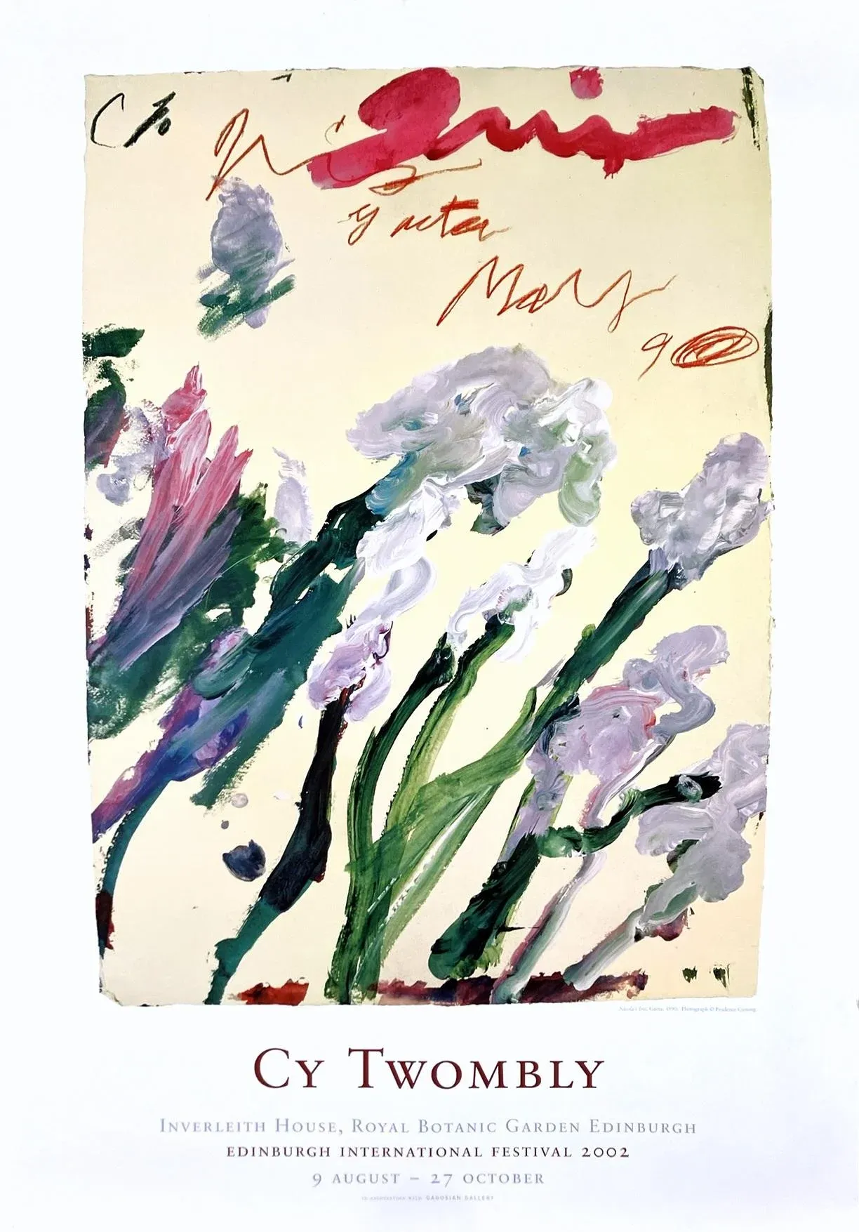 Cy Twombly Original 2002 Royal Botanic Garden Edinburgh Exhibition