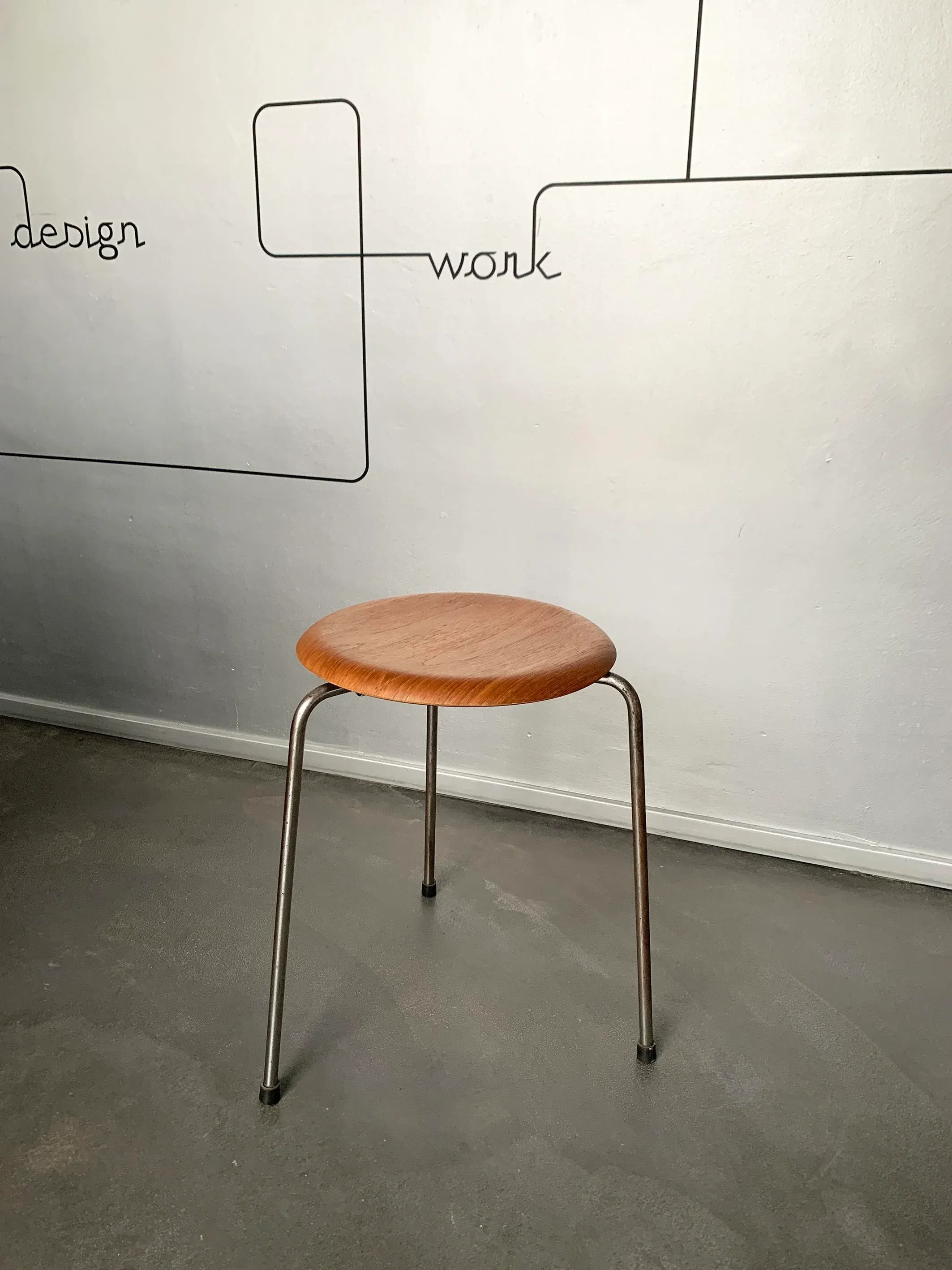 Dot Stool 3170 in Teak by Arne Jacobsen for Fritz Hansen, 1965