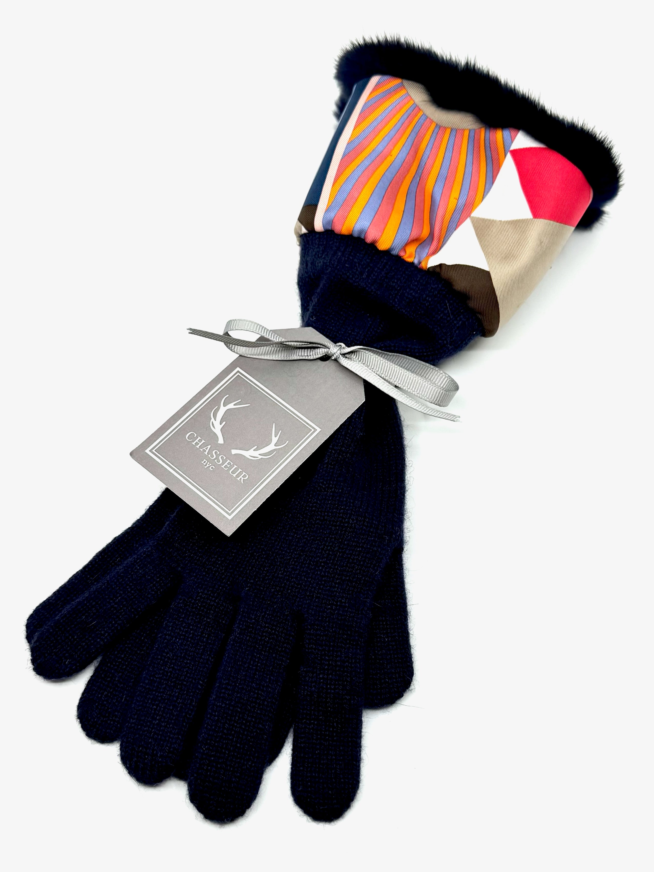 Cashmere Gloves with Fur Cuff – Chasseur NYC