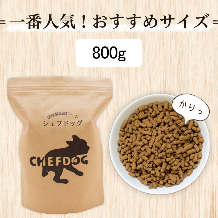 シェフドッグ フィッシュ 800g【国産 無添加 ドッグフード 食物