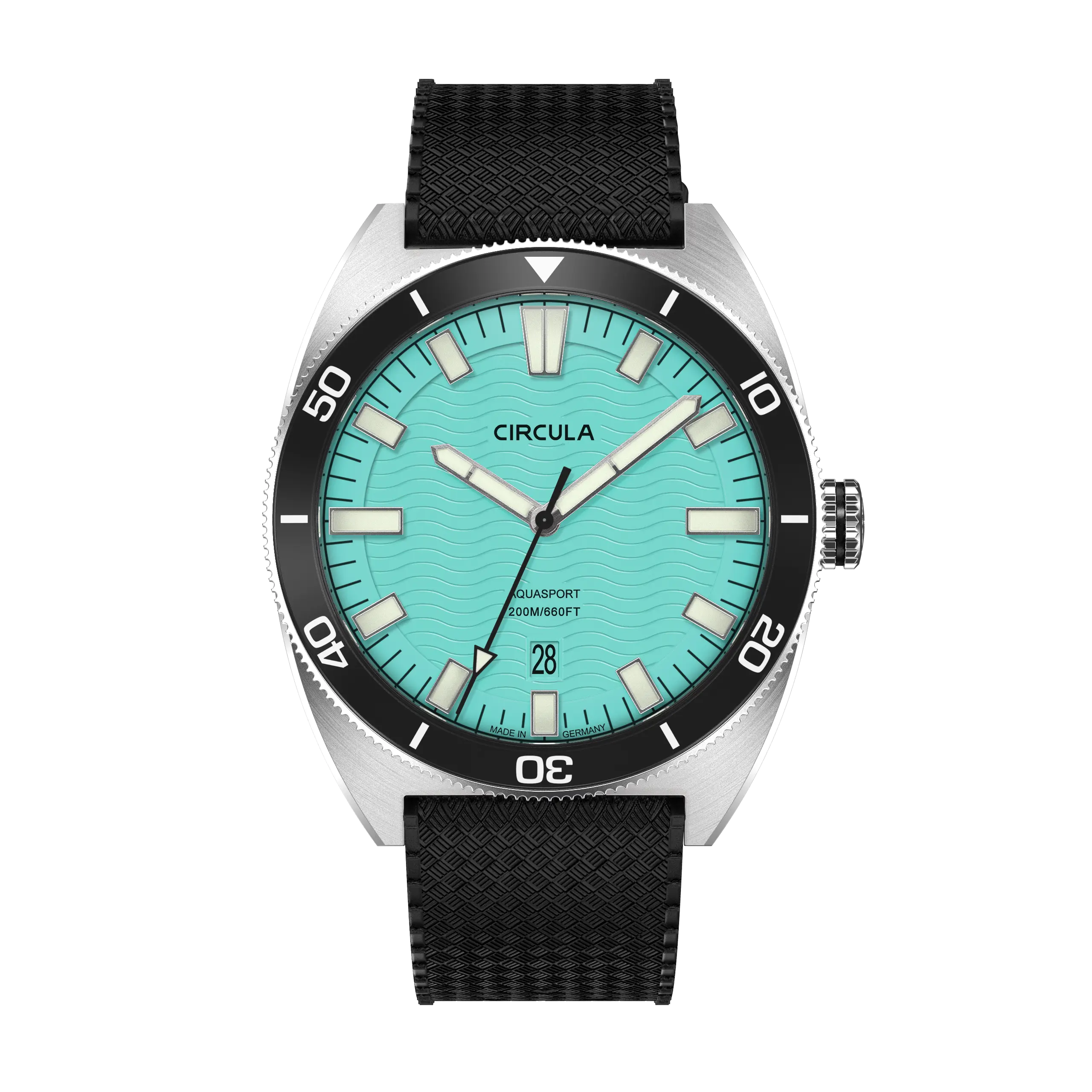 Diver`s watches by CiRCULA | model AquaSport II Turquoise