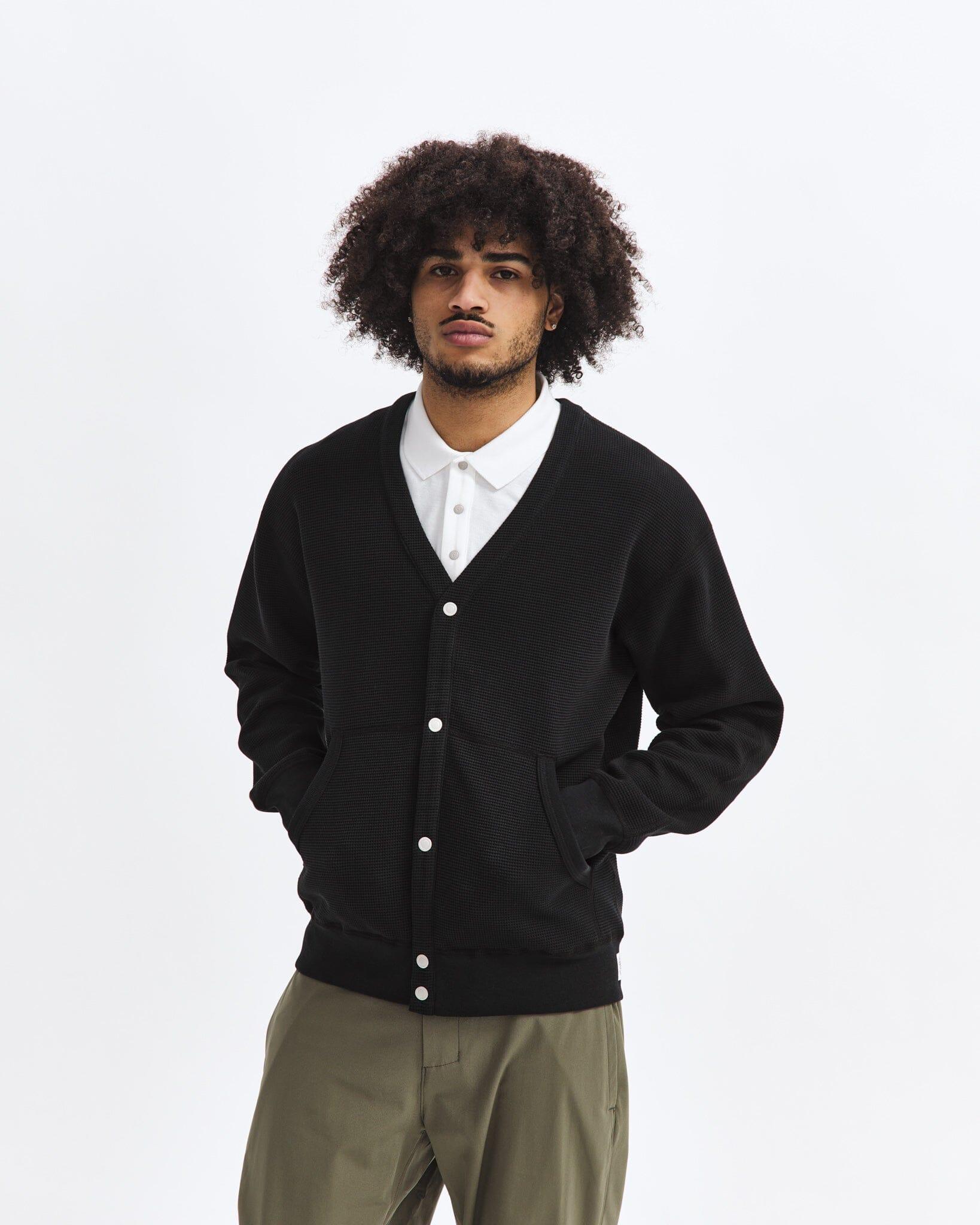 Reigning Champ - Flatback Thermal Cardigan - Black – City Workshop