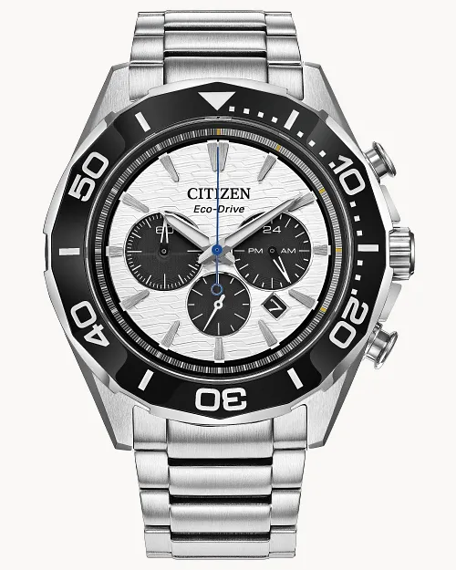 Endeavor Chrono White Dial Stainless Steel Bracelet CA4730-59A