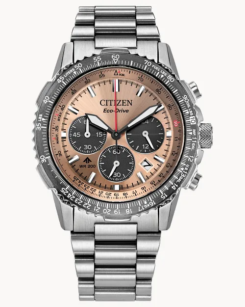 Promaster Navihawk Salmon Dial Stainless Steel Bracelet CA4664-60X