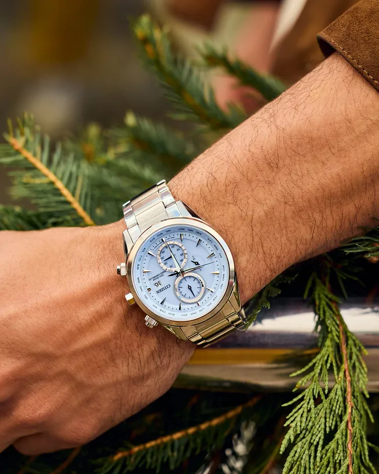 Sport Luxury Light Blue Dial Stainless Steel Bracelet AT8260-51M