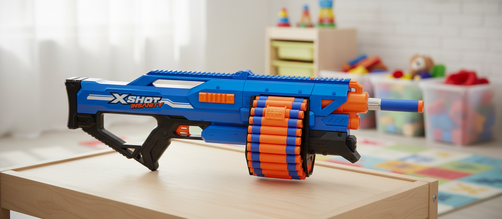 X-Shot Insanity Mad Mega Barrel 72 dardi - commercioVirtuoso.it
