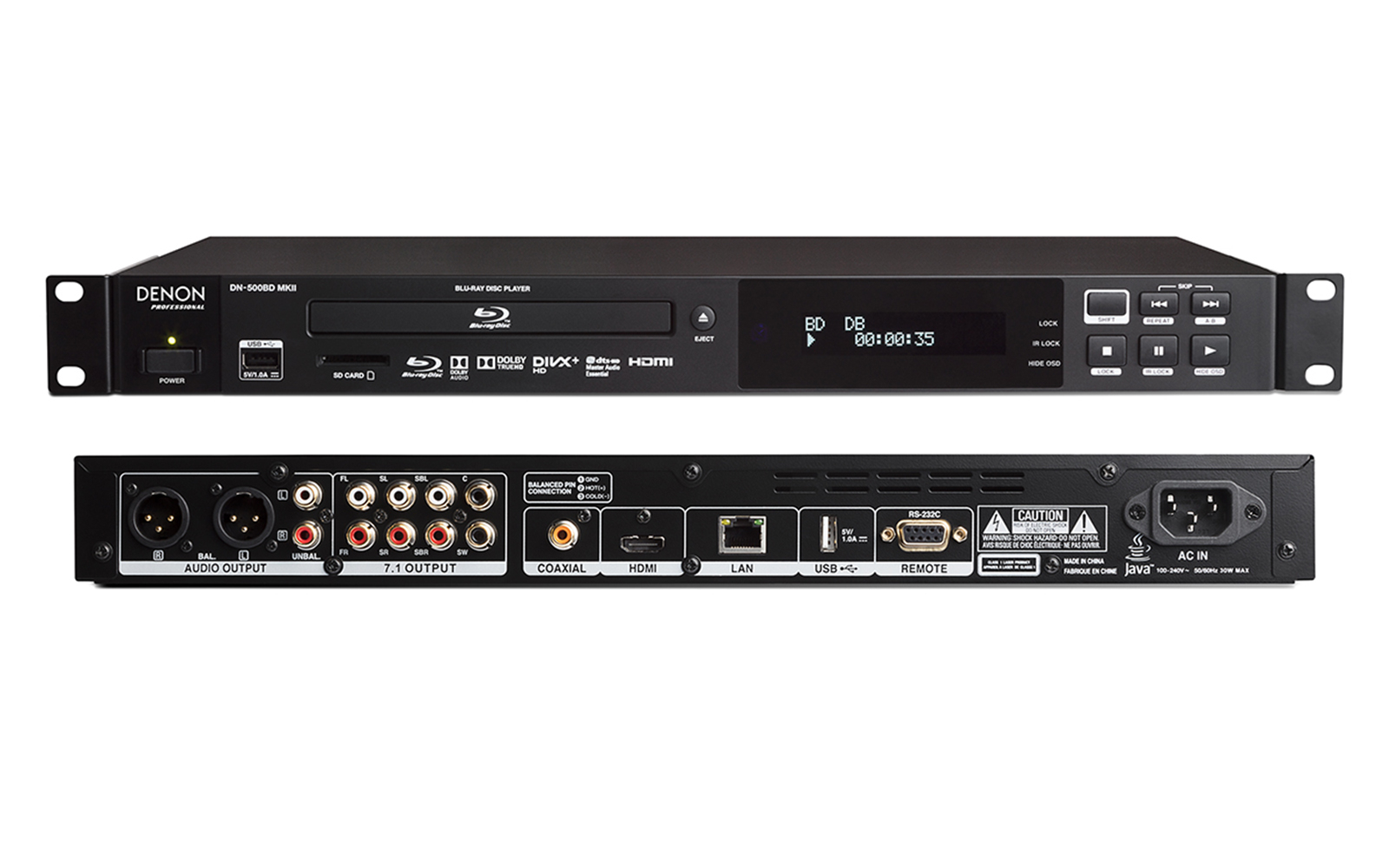 Commercial Audio - Denon DN-500BD MKII Blu-Ray, DVD & CD / SD