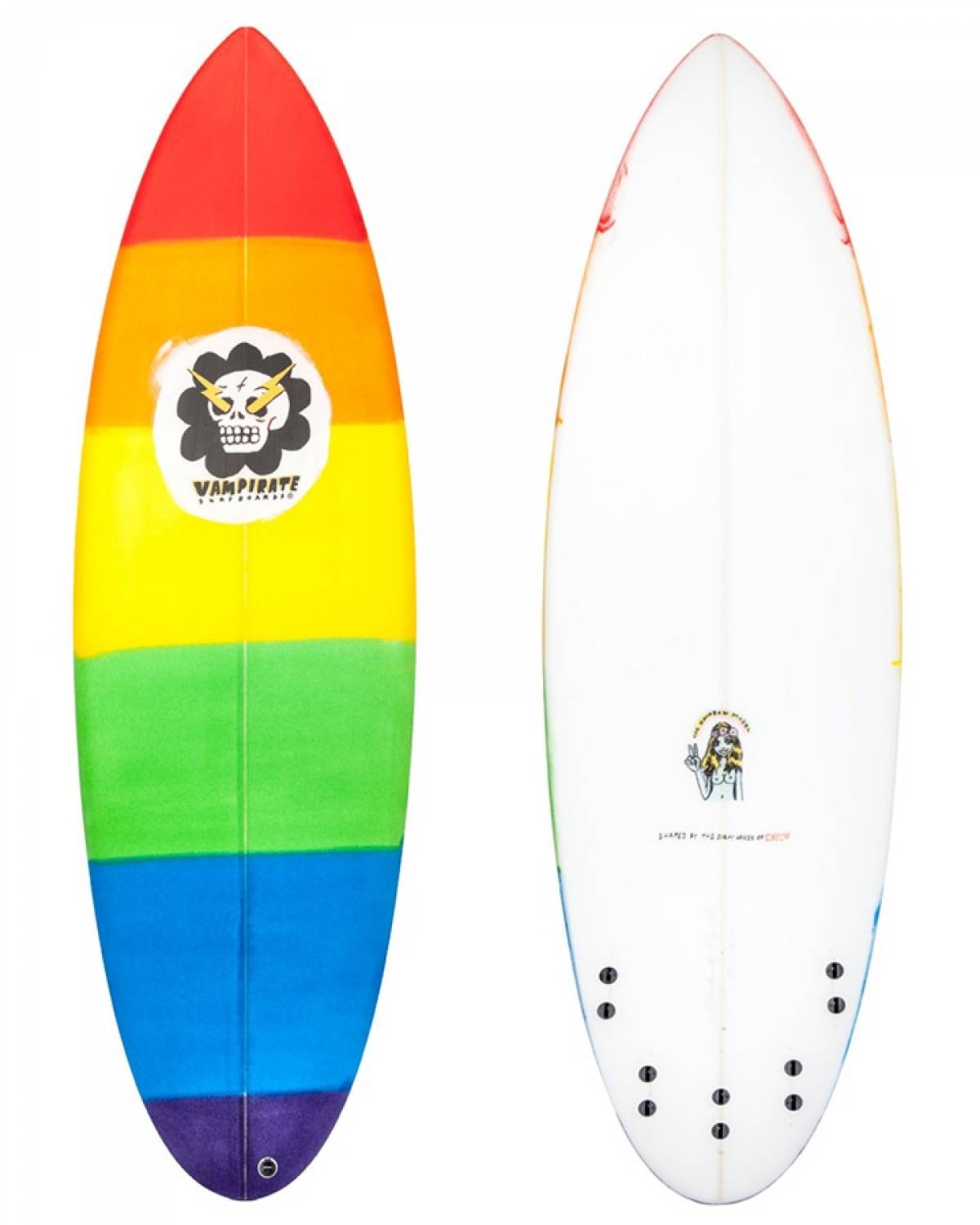Buy the Vampirate Rainbow 5ft 10in Surfboard Online Now