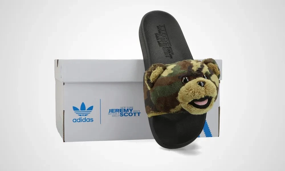 Jeremy Scott x adidas adilette teddy camo H02882 | Dead Stock