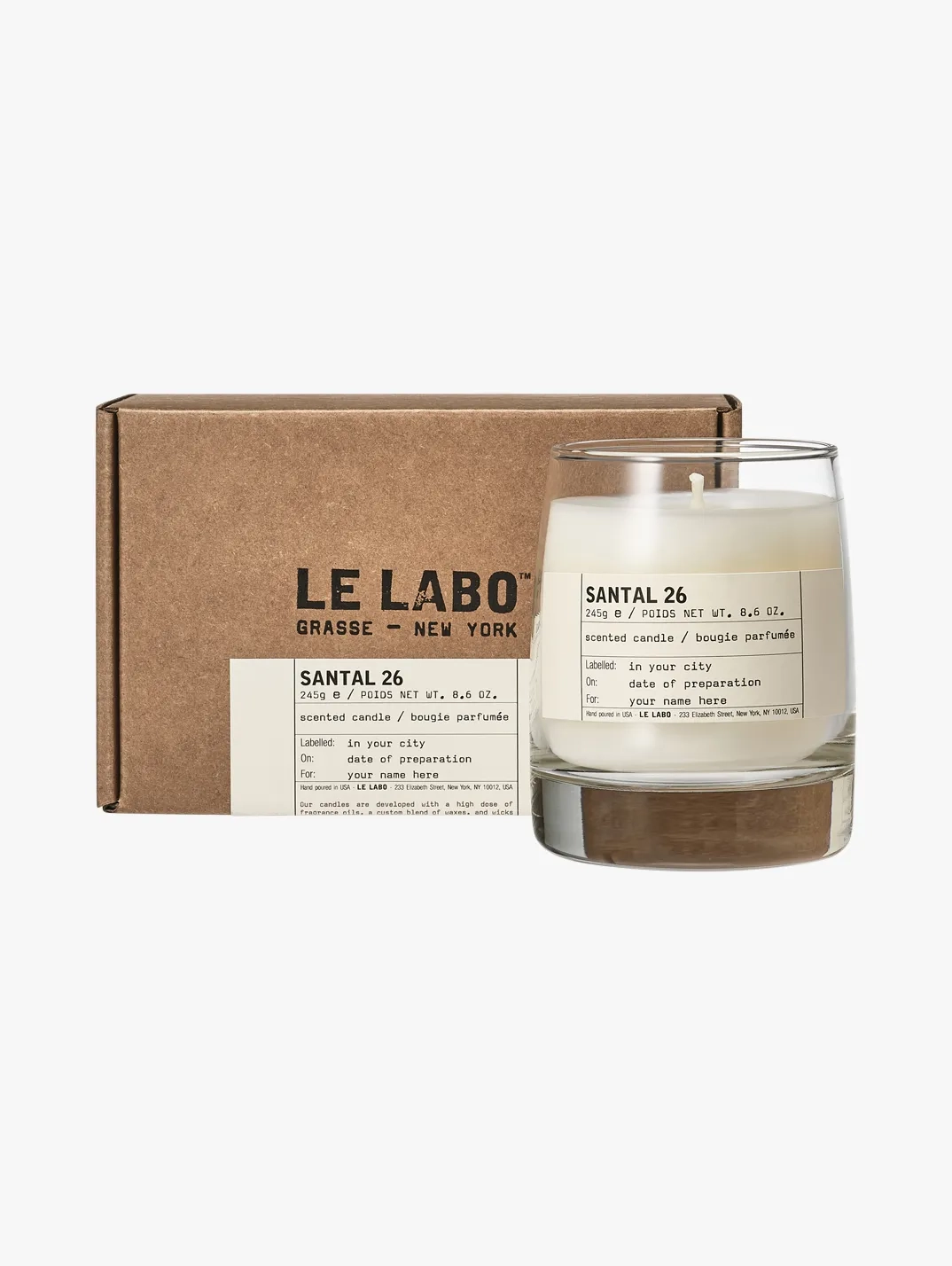 Le Labo Santal 26 Candle (Personalisable) | MECCA