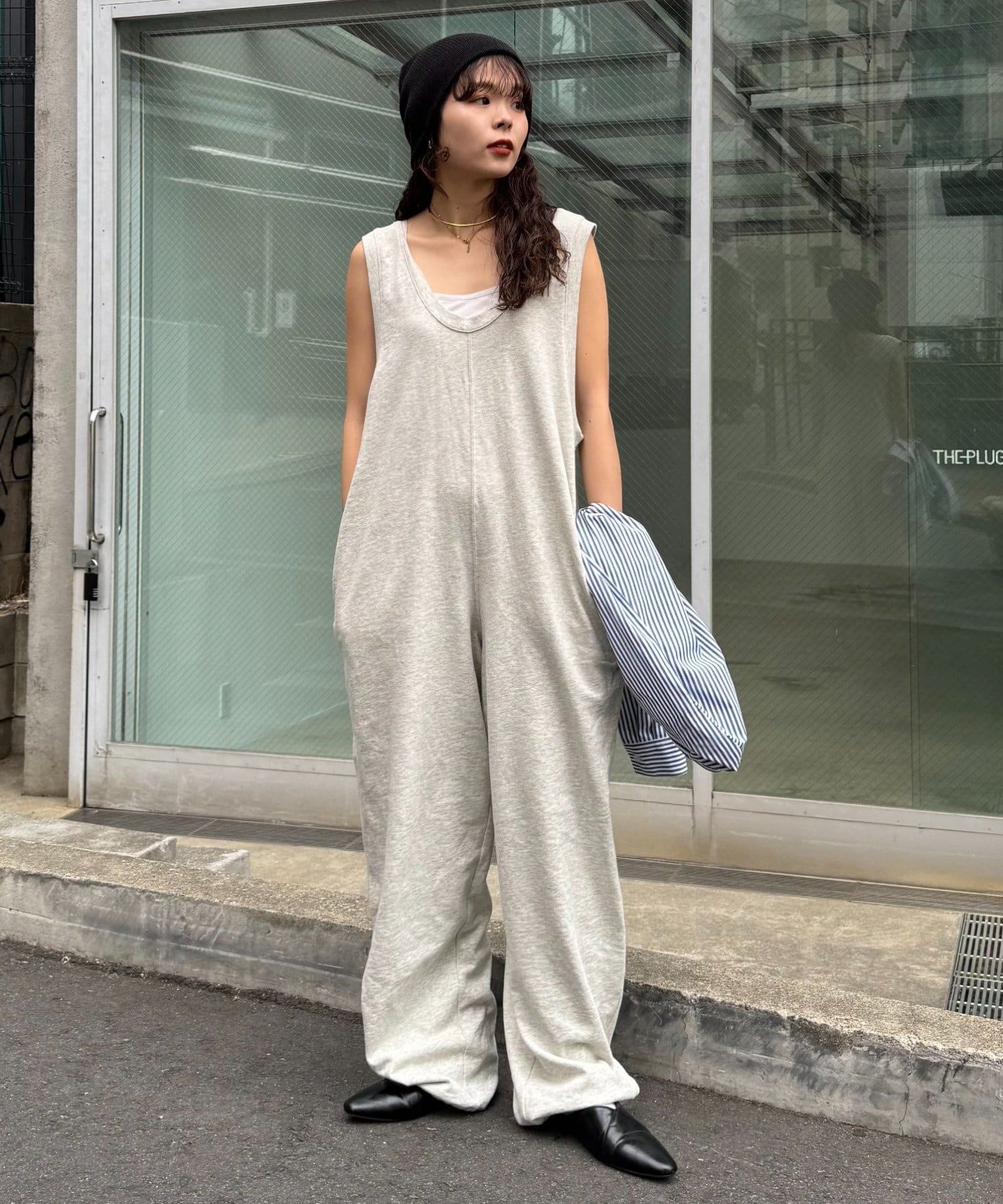willow】【新色追加】スラブ裏毛裾ドロストオールインワン | CIAOPANIC