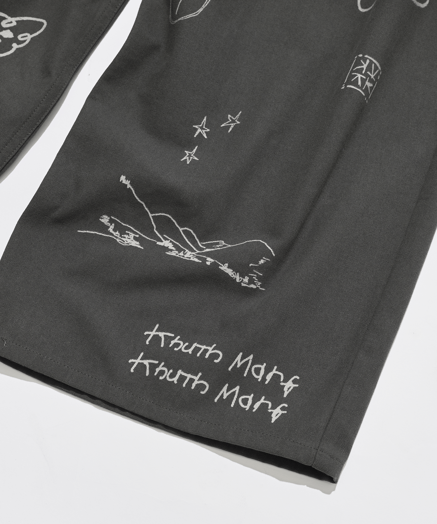 別注 high waist tattoo pants(XS DARK GREY): Knuth Marf: WOMENS