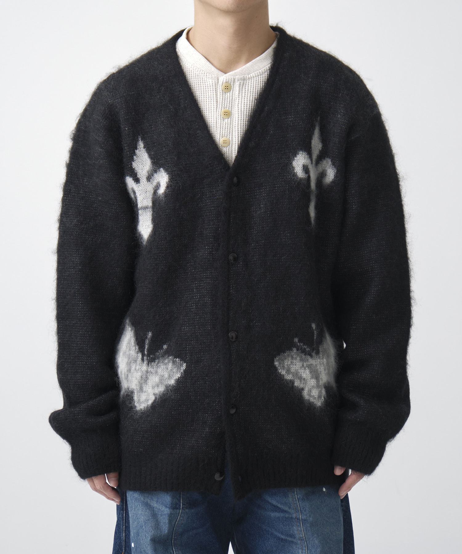 別注 Mohair Cardigan(S BLACK): Needles: MENS｜CONZ ONLINE STORE