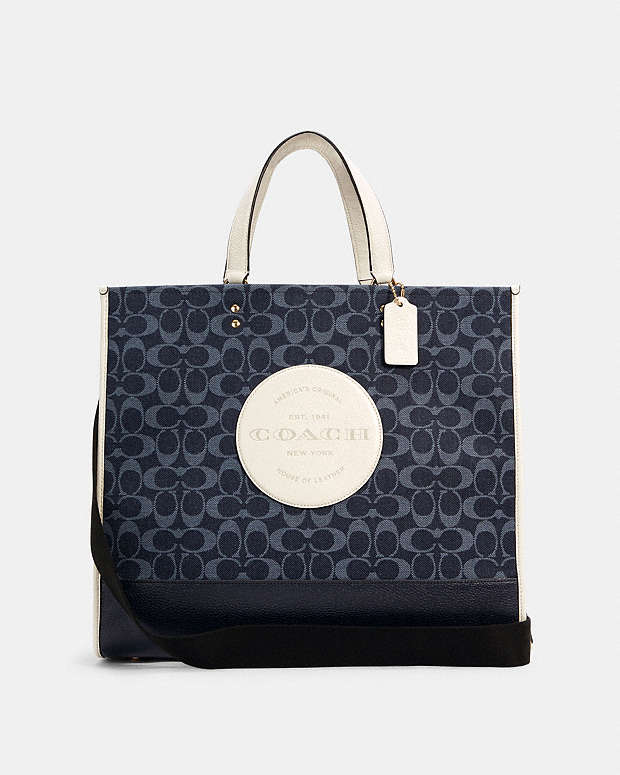 COACH® IT | Dempsey Tote Bag 40 In Signature Denim With Coach Patch
