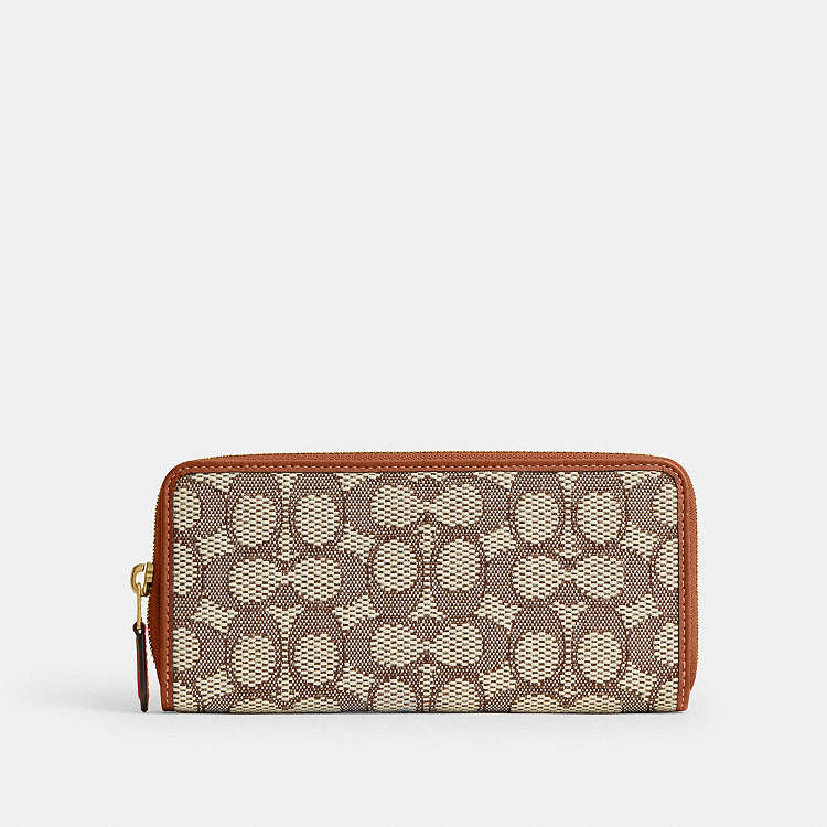 COACH® Outlet | Essential Slim Accordion Zip Wallet In Signature