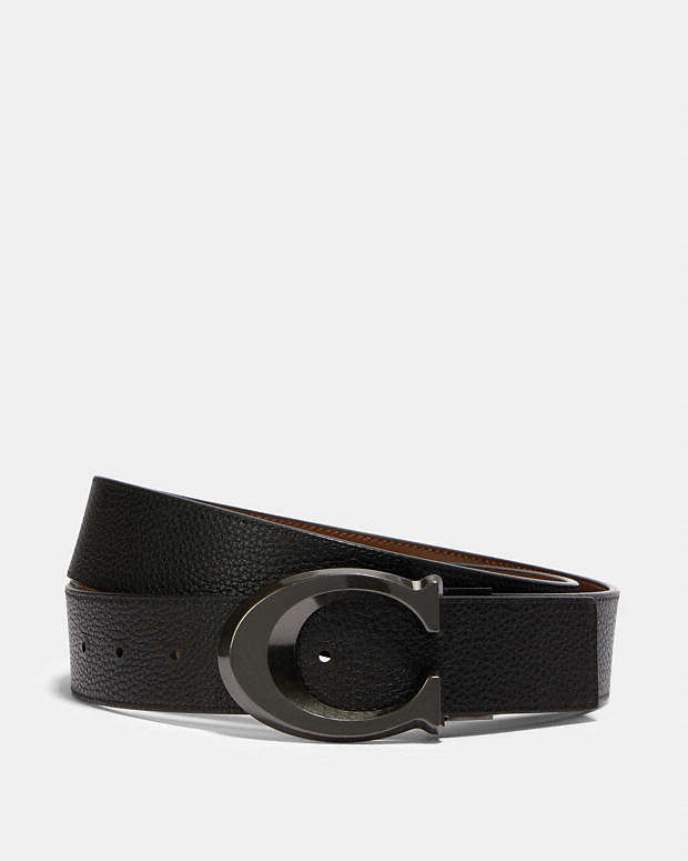 シグネチャー バックル カット トゥ サイズ リバーシブル ベルト、38MM