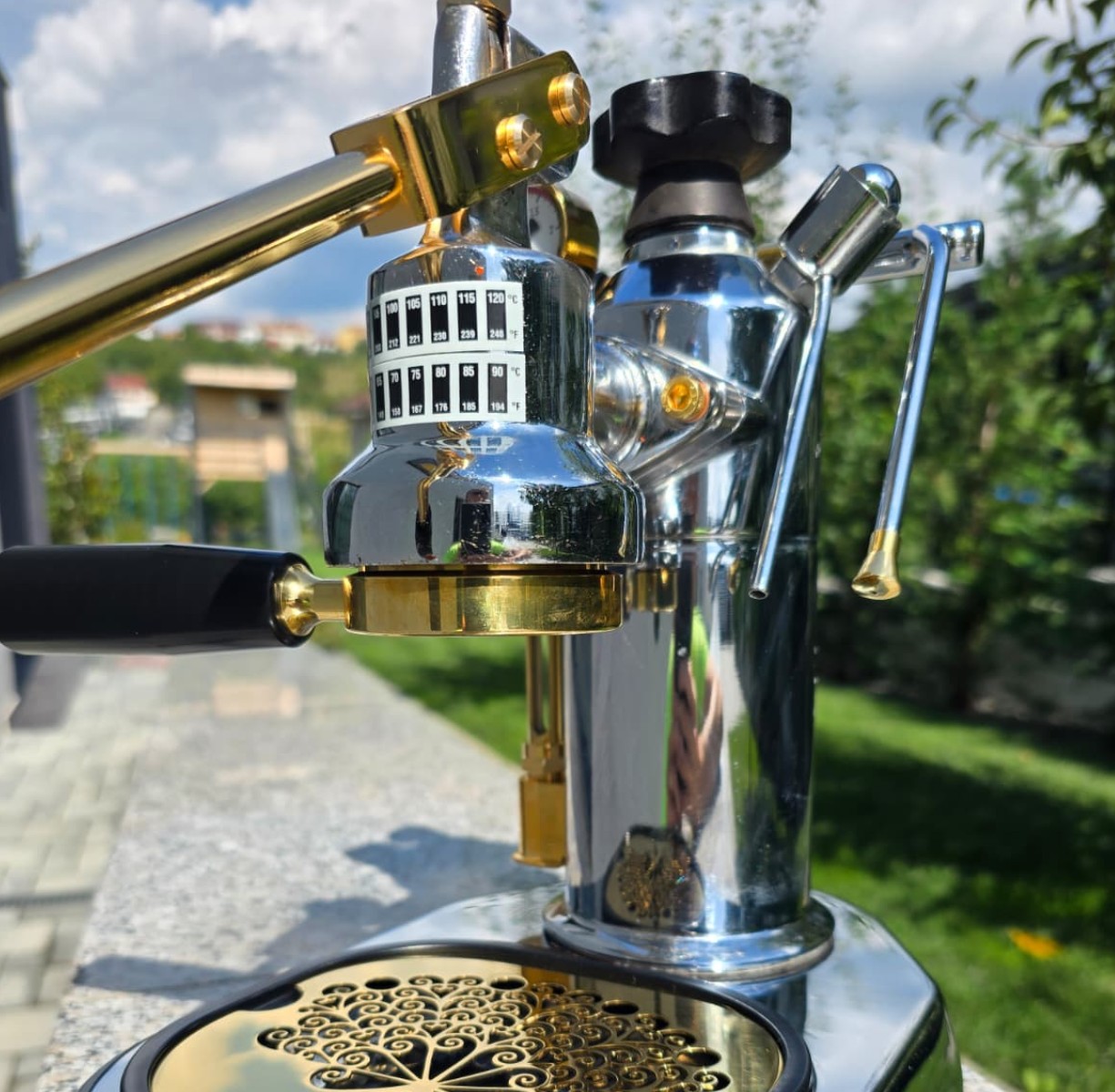 Fully restored La Pavoni Europiccola Franken with salvaged parts