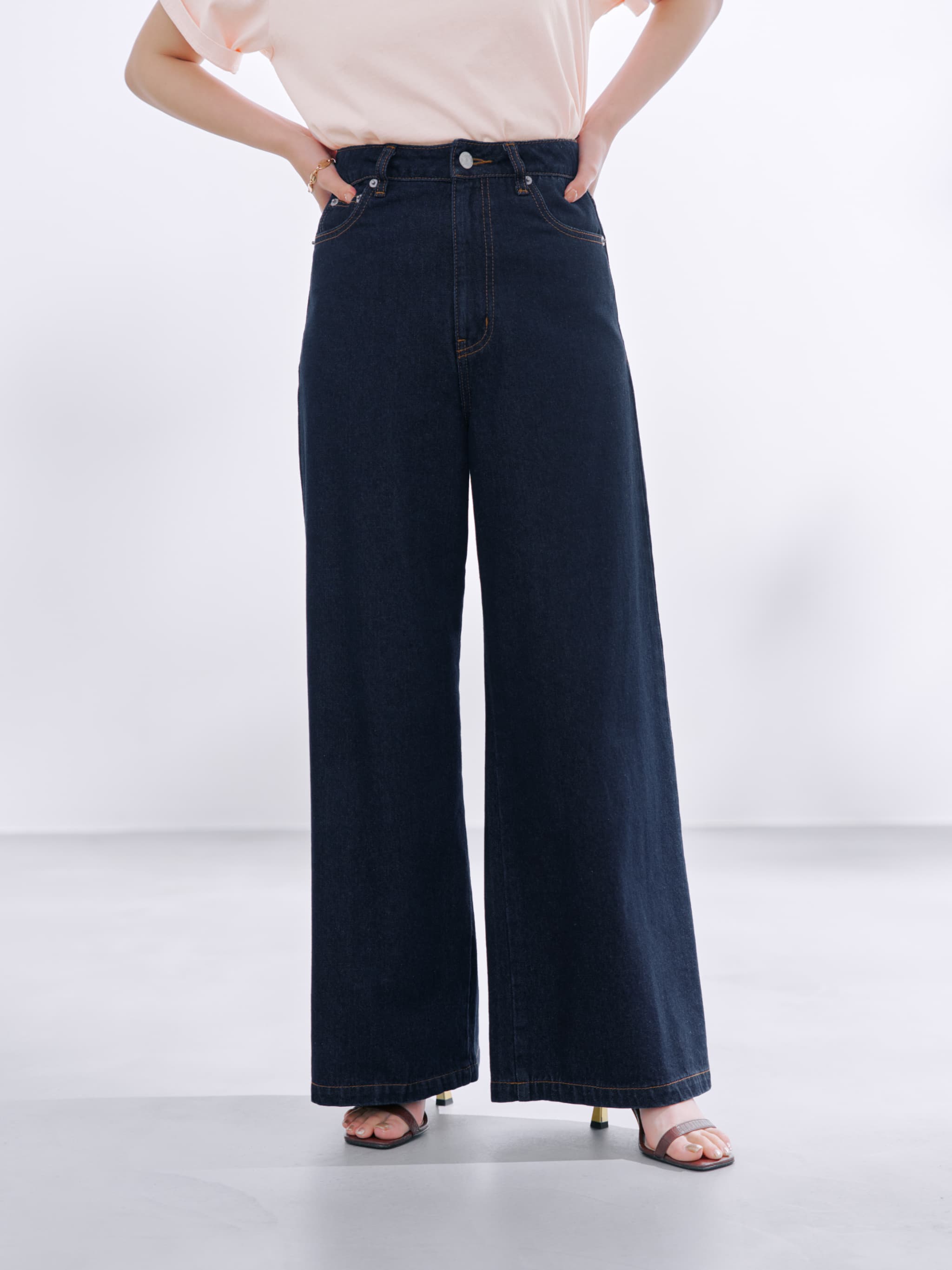 COHINA DENIM フレアワイド-short & regular | 小柄・低身長女性向け
