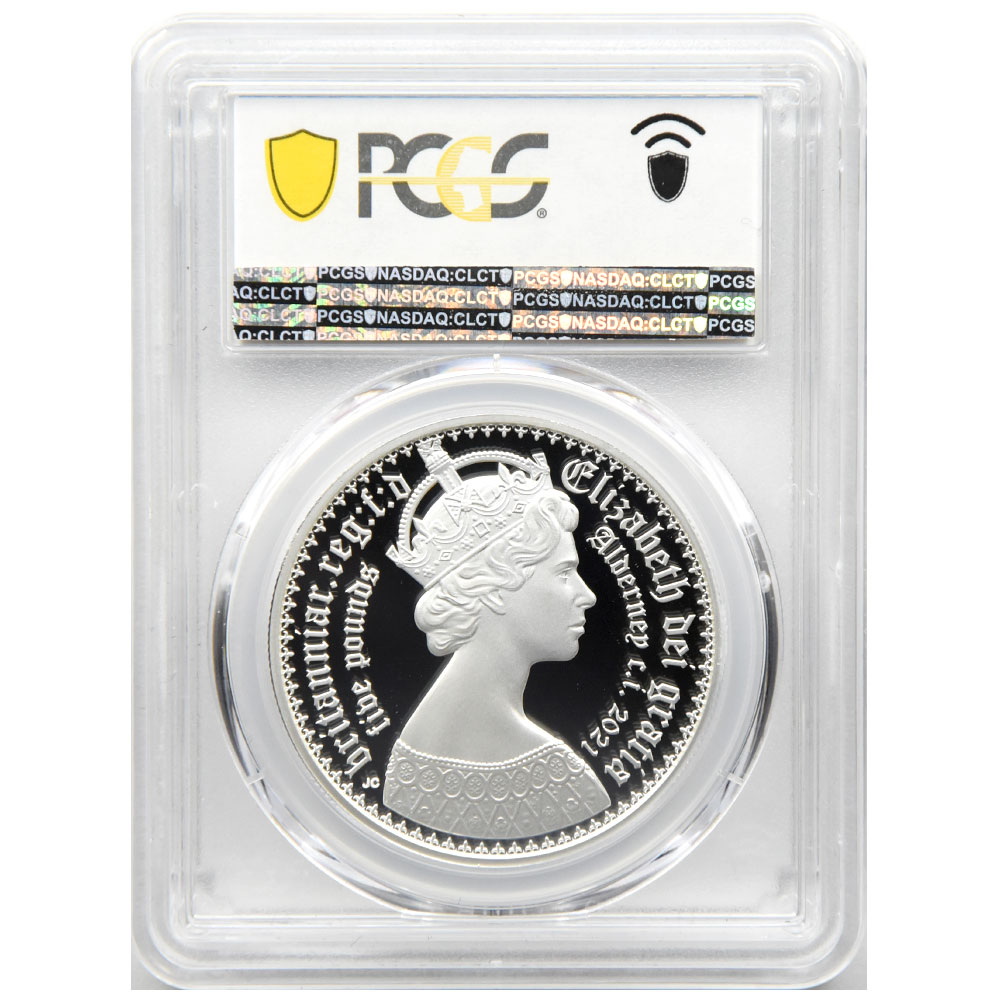 2枚セット】オルダニー島 2021 エリザベス2世 5ポンド 銀貨 PCGS