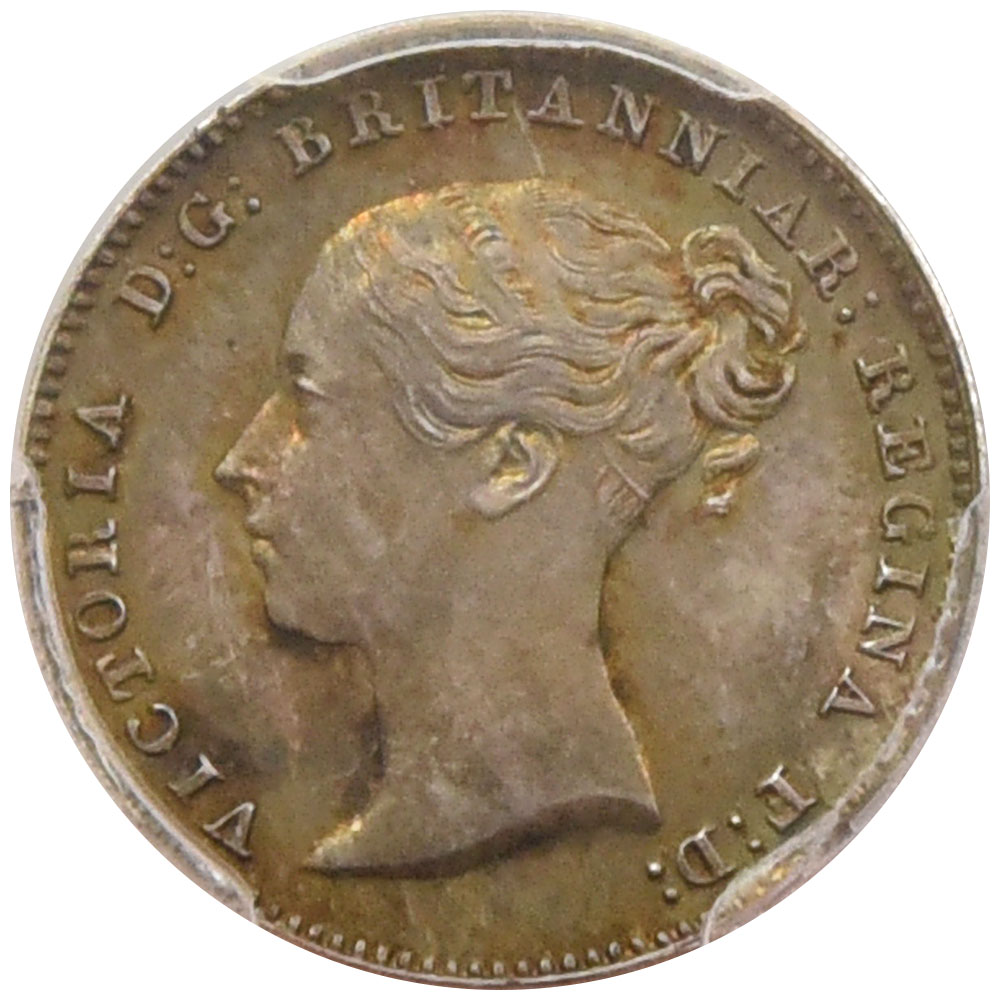 イギリス 1839 ヴィクトリア女王 4ペンス 銀貨 PCGS PR65＋CAM