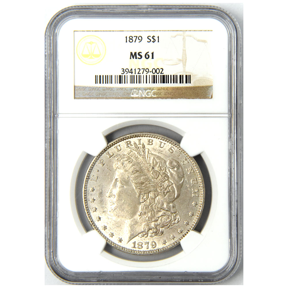 アメリカ 1879 1ドル 銀貨 NGC MS61 モルガンダラー 3941279002