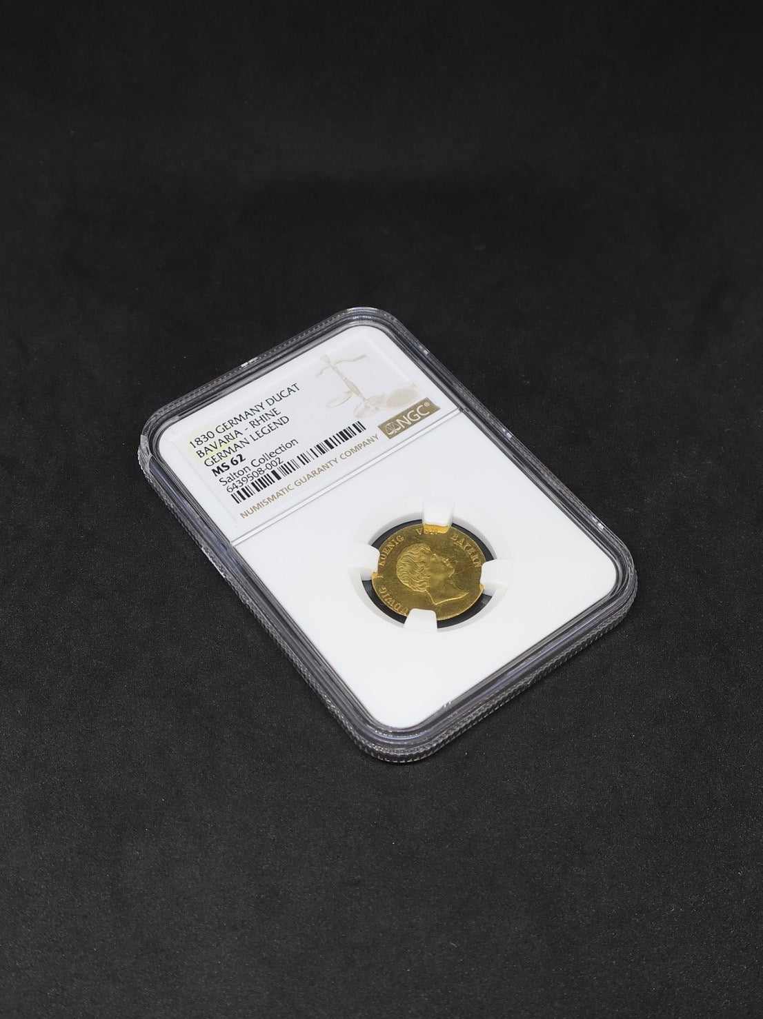 最高鑑定1枚】1830 ドイツ バイエルン ダカット金貨 ルートヴィヒ1世