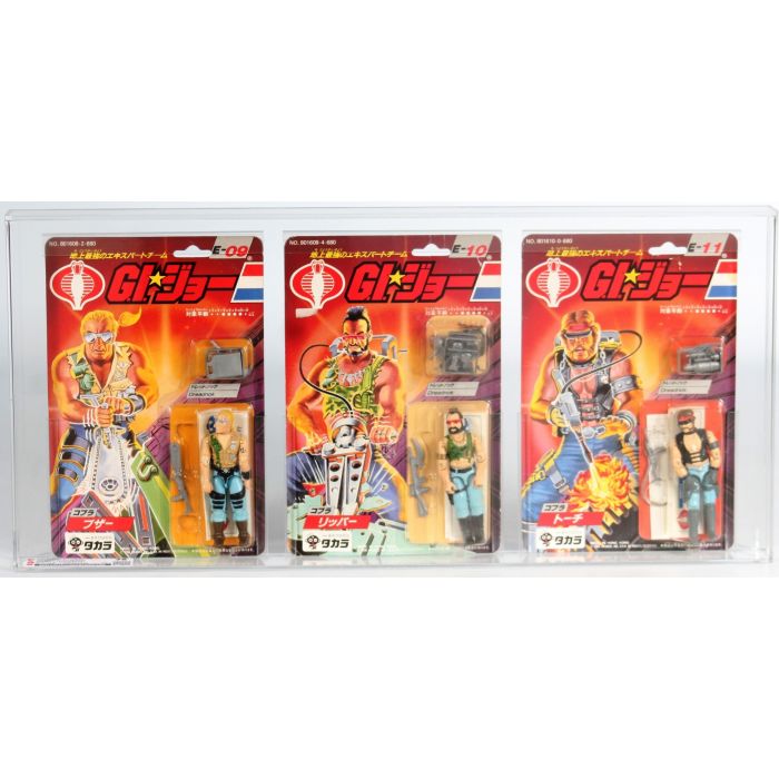 CUSTOM 1986 Hasbro Takara G.I. Joe 3pc Carded Action Figures