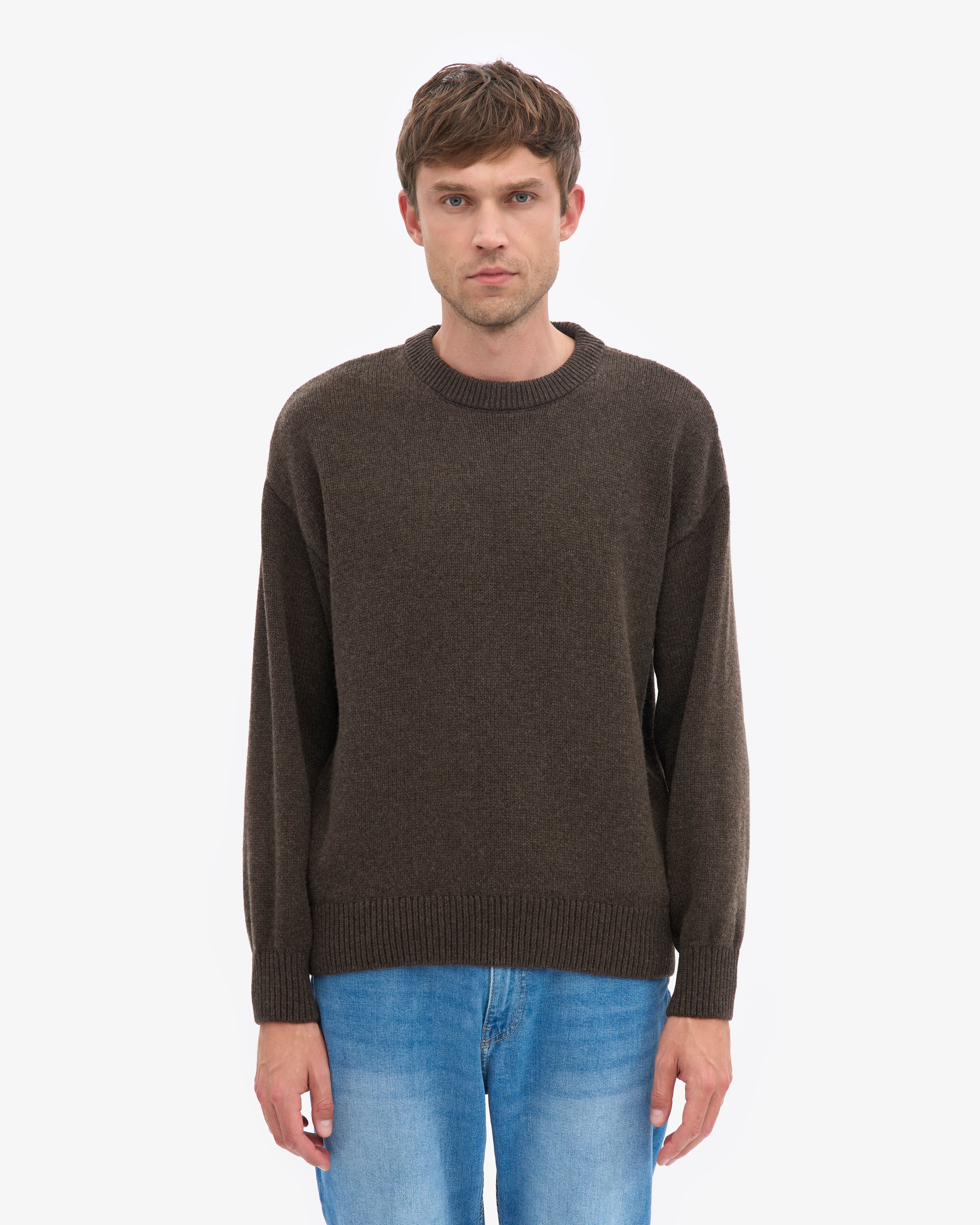 Oversized Merino Wool Crew - Coffee Brown – Colorful Standard