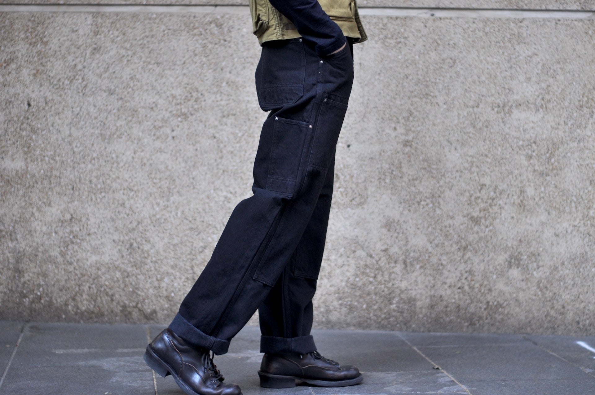Freewheelers 11oz Duck Canvas “Bakersfield” Trousers (Rude Black
