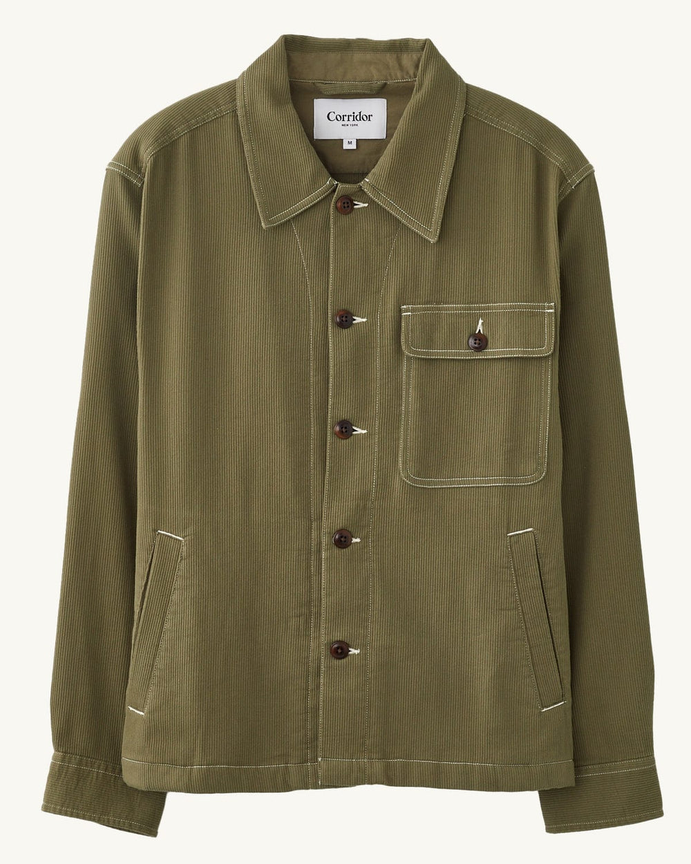 Bedford Cord Military Jacket - Olive – Corridor